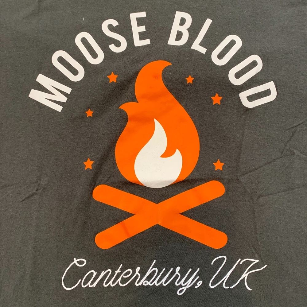 Moose Blood Band Tee "Canterbury, UK" Size Large